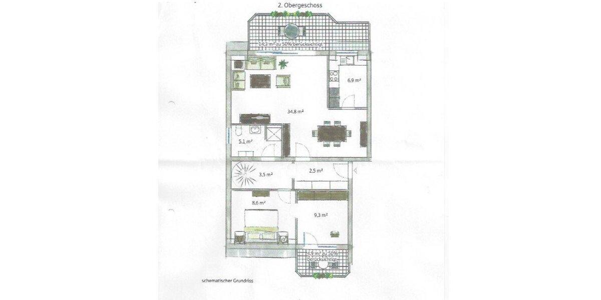 Maisonettenwohnung Essen Stadtbezirk IV - 4 Zimmer, 110 m&sup2;, 259.000&euro; | Angebot:25976075