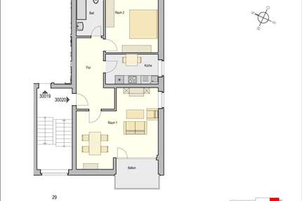 Wohnung Essen Kray - 2 Zimmer, 66 m&sup2;, 565&euro; | Angebot:26120220