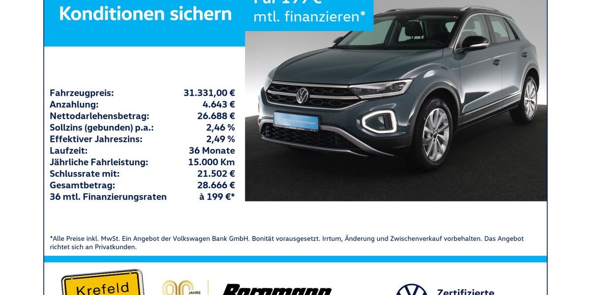 VW T-Roc 16.698 km 30.992 &euro; Krefeld 47803