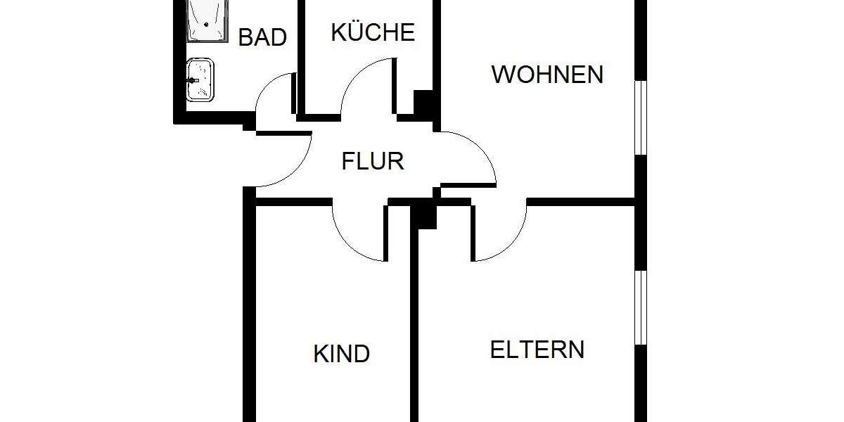 Etagenwohnung Gelsenkirchen Hassel - 3 Zimmer, 53 m&sup2;, 350&euro; | Angebot:26184469
