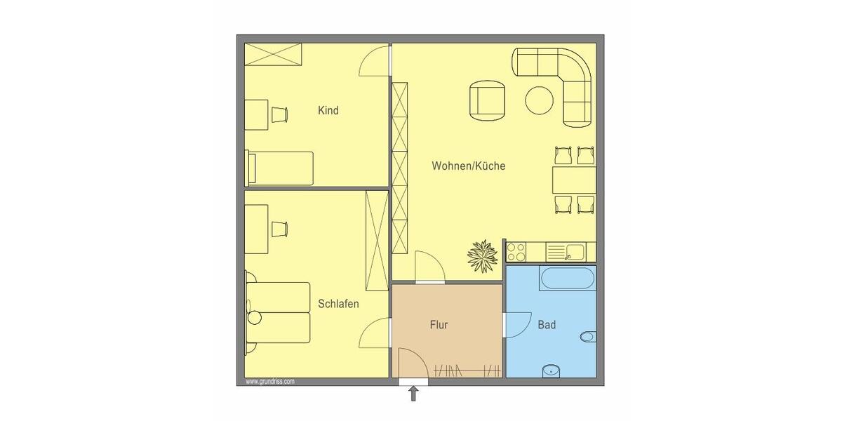 Etagenwohnung Essen Stadtbezirk VI - 2.5 Zimmer, 51 m&sup2;, 489&euro; | Angebot:25921776