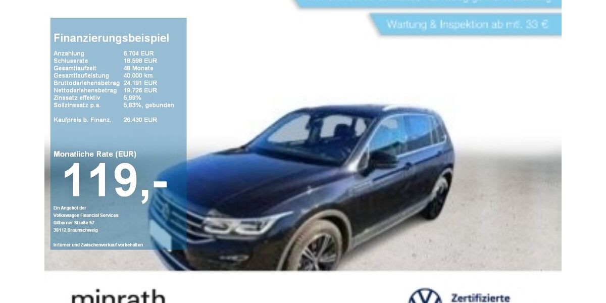 VW Tiguan 95.727 km 25.430 &euro; Geldern 47608