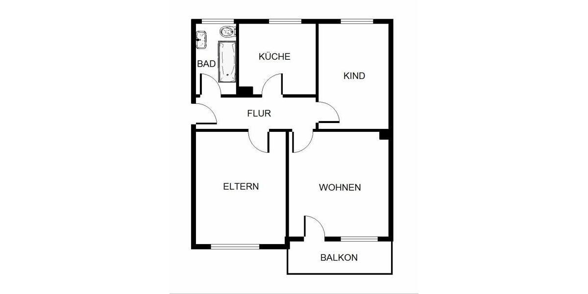 Etagenwohnung Essen Stadtbezirk VI - 3 Zimmer, 72 m&sup2;, 685&euro; | Angebot:26275336
